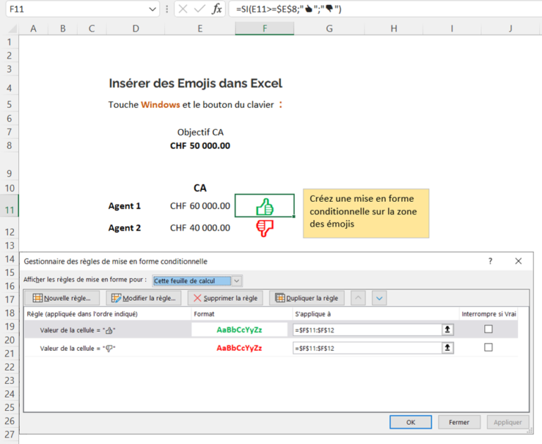 Insérer Emojis Excel Infogestion Lausanne Infogestion 5926