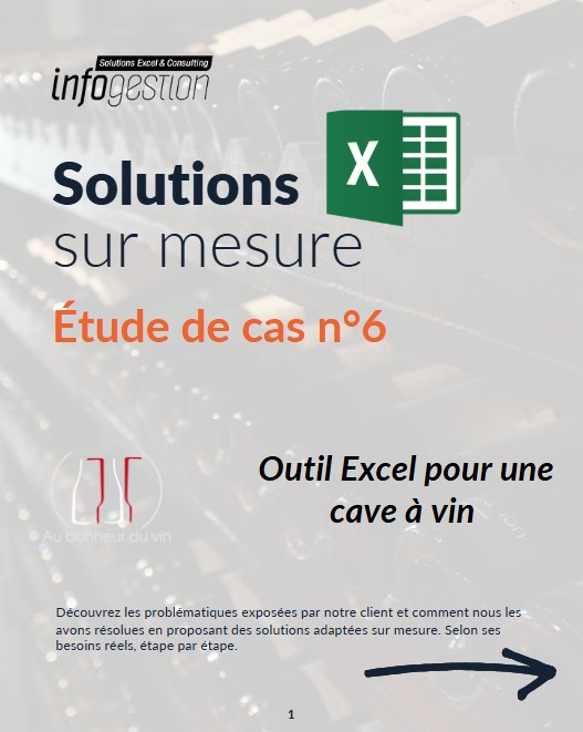Etude de cas - Outil Excel pour la cave à vins 'Au Bonheur du Vin'