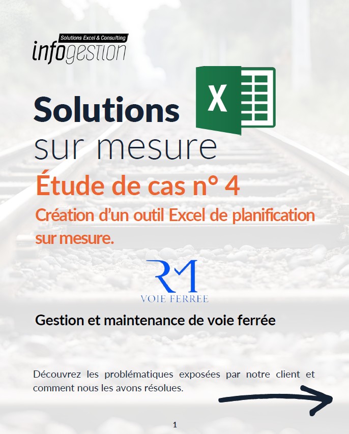 Solution Excel pour RM voies ferrées Suisse - Infogestion Lausanne